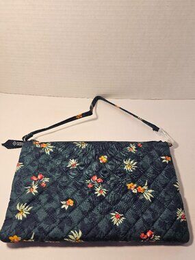 NWT Vera Bradley RFID Convertible Wristlet Fresh-Cut Floral Green Wallet Bag